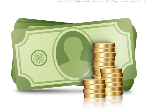 Money icon, PSD finance symbol