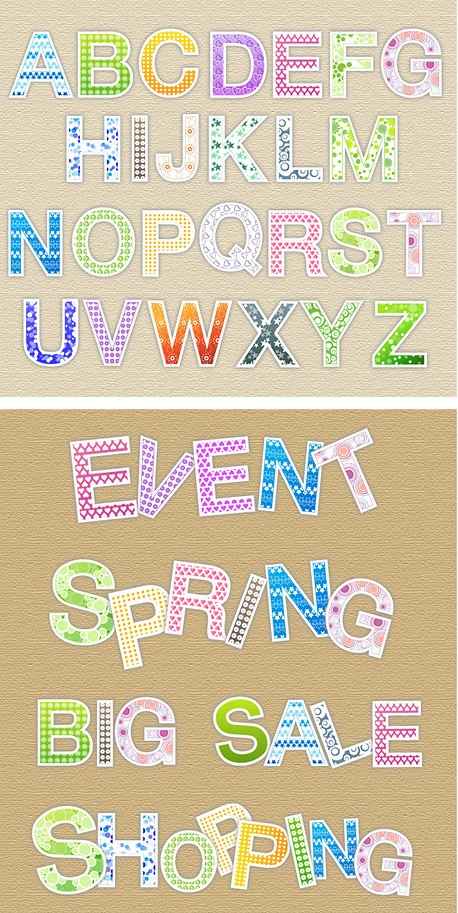 Pattern alphabet