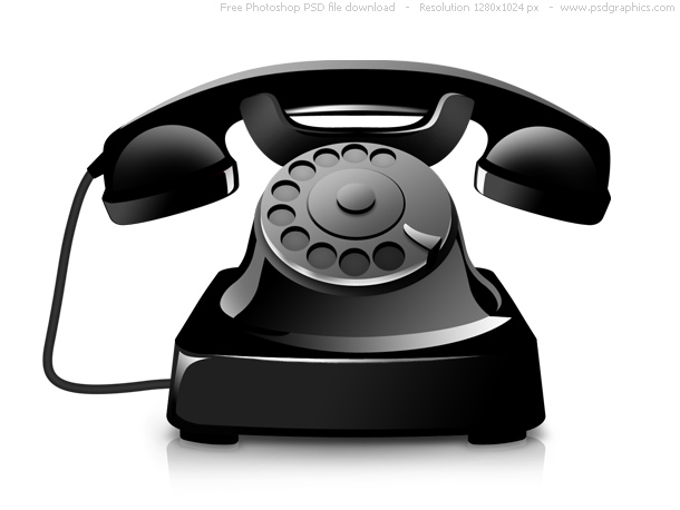 PSD old telephone icon