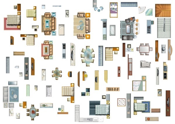 Furniture plan psd layered material