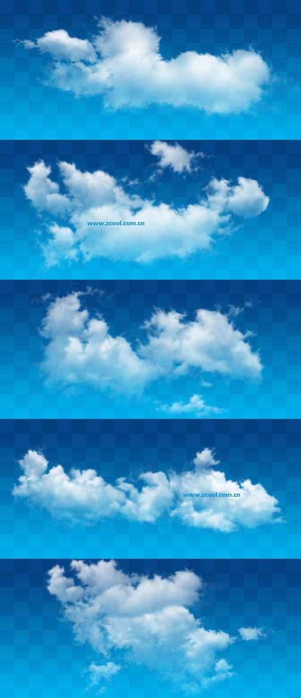 white clouds PSD layered high definition picture (6-10)