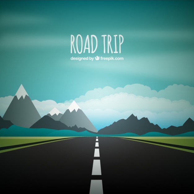 Road trip background Vector