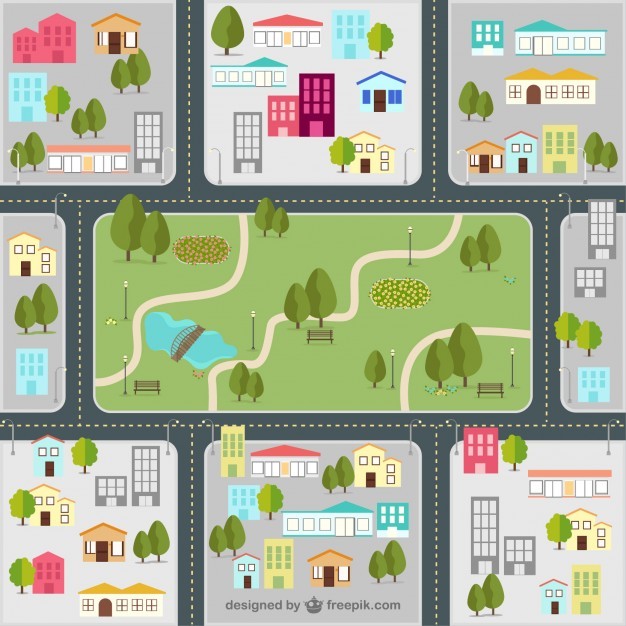 Street map of the city
