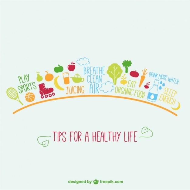 Tips for healthy life vector