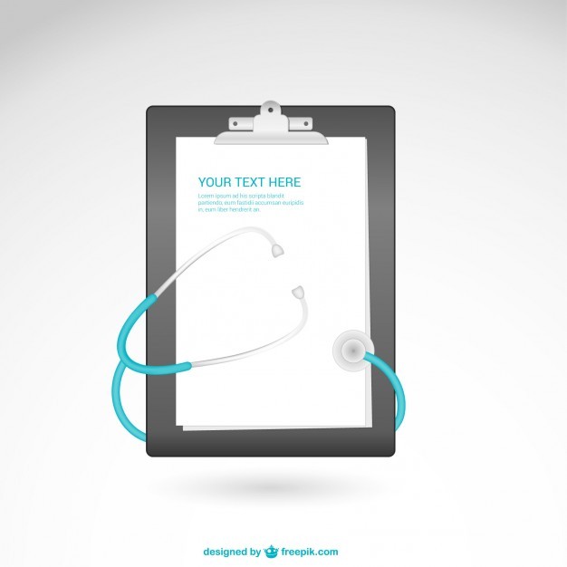 Vector template with stethoscope