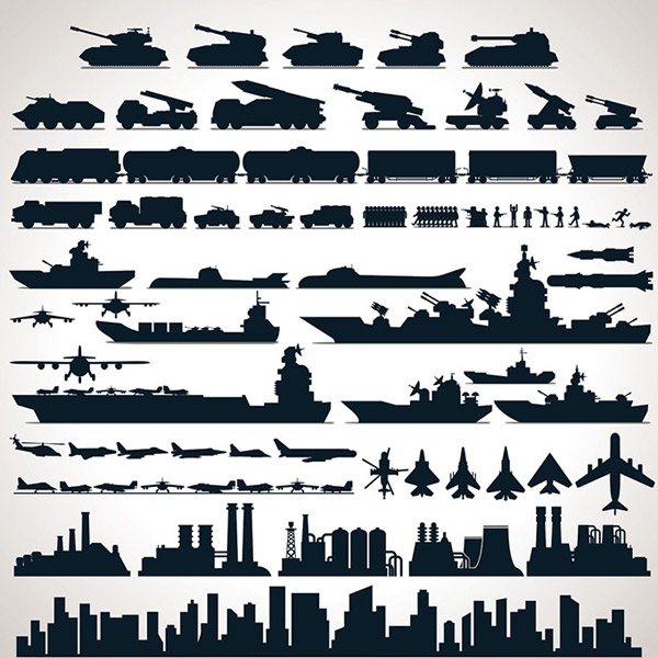 Weapons and Urban Silhouette