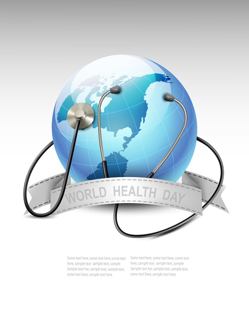 World health day design elements vector
