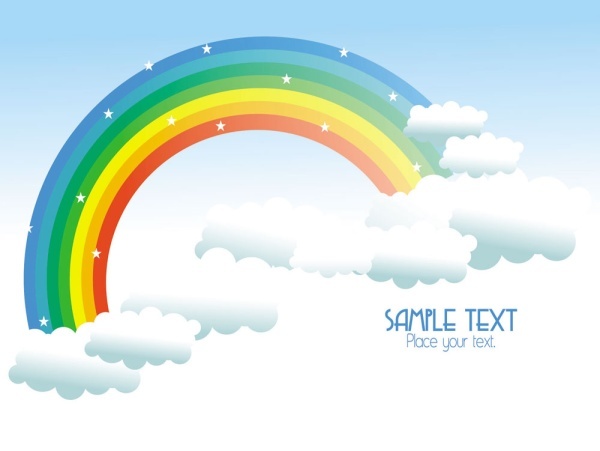 Cartoon Rainbow 01– vector material