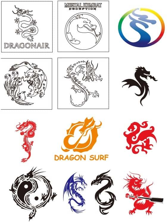 Dragon collection vector material