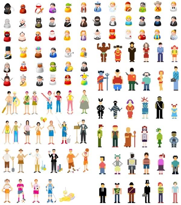 Icon Daquan – Personages vector material