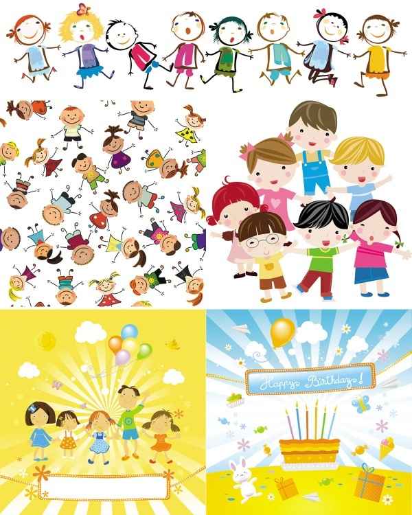 Cute cartoon characters – vector material