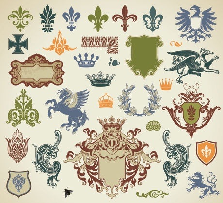 Continental lace pattern vector material