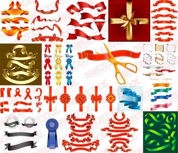 ribbon ribbon vector material 18 paragraph