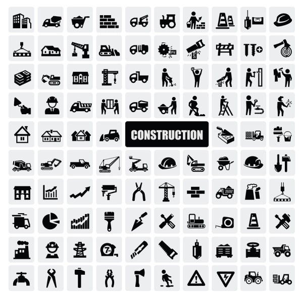 Common black and white icon set 09