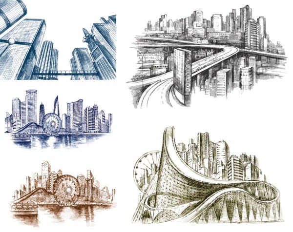 Architectural sketch manuscript