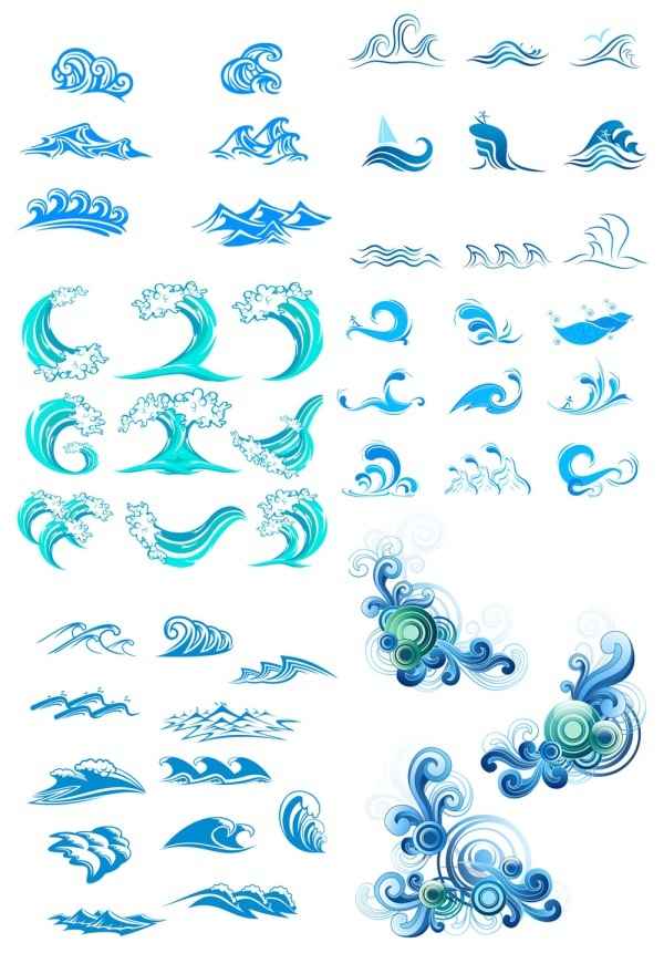 blue waves pattern