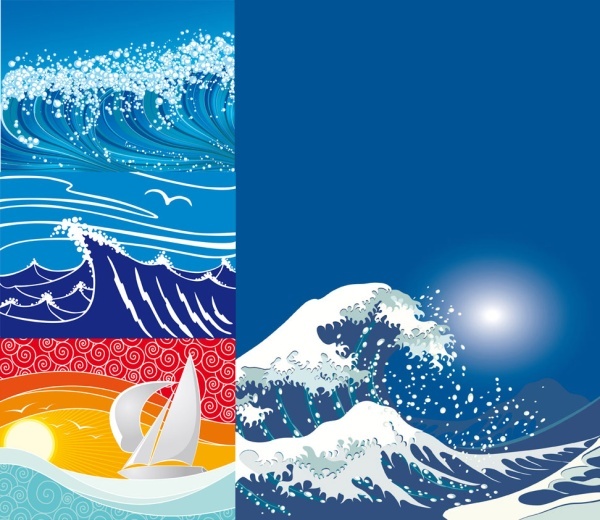Waves theme vector