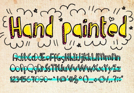 hand-painted feel fonts