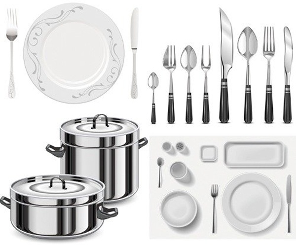 kitchen utensils vector material