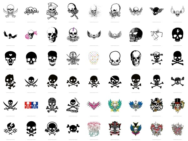trend skull series vector material -2 (54)