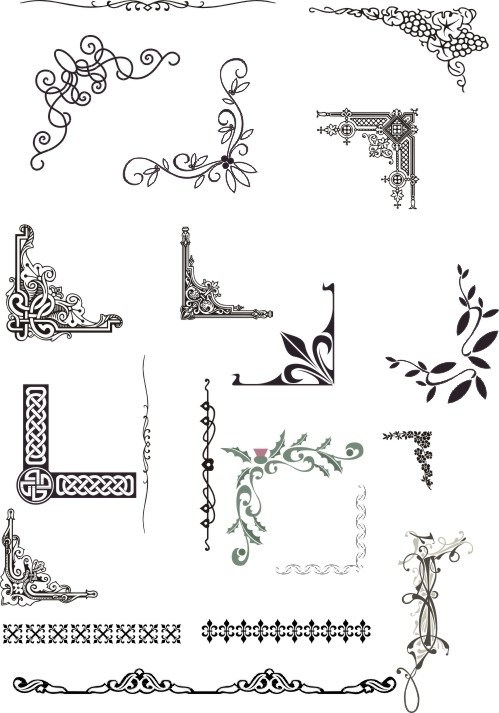 Common Border pattern corner retro border
