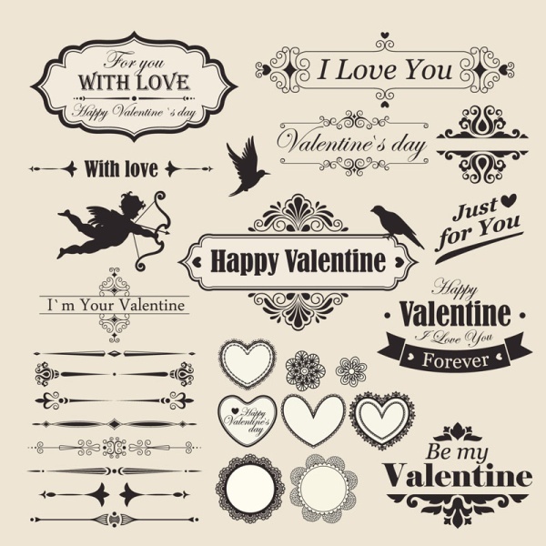 Valentine lace elements