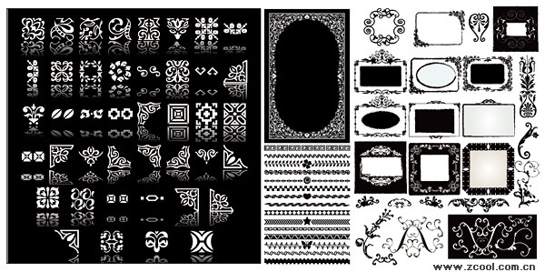 Four practical lace vector material