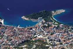 Aerial view of the beautiful Croatian city picture material