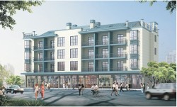 Apartment building design perspective picture material
