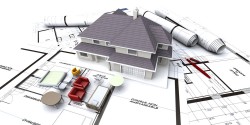 Architectural design and model house picture material