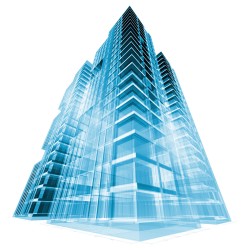 Architectural perspective effect picture material