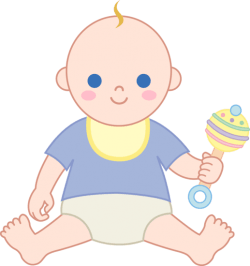 Baby Boy With Rattle – Free Clip Art – Cliparts.co
