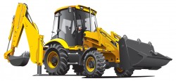 Backfill yellow car vector