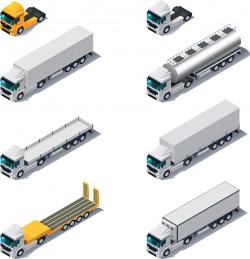 Beautiful white truck vector