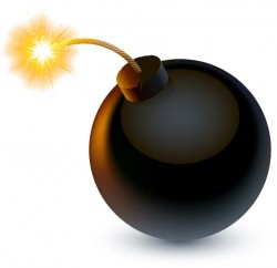 Bomb icon vector