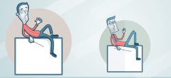 Bored Man with Presentation Vector – Vector Characters