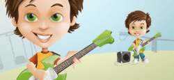 Boy with a Guitar Character Design