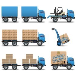 Cargo truck vector