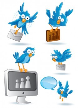 Cartoon Bird and computer vector