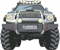 Cartoon comic buggy vector
