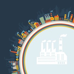 Cartoon Factory illustration vector