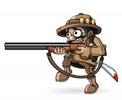 Cartoon Hunter vector