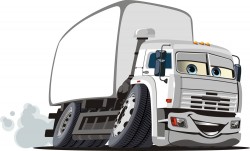 Cartoon truck design creative vector