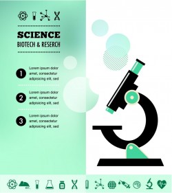 Cartoon Vector microscope