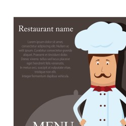 Catering industry panels vector