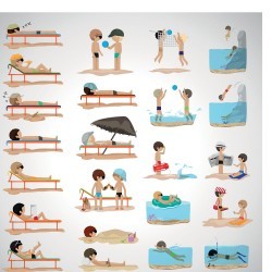 Character design leisure travel vector
