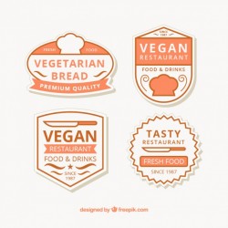 Collection of badges for a restaurant Vector | Free Download