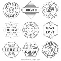 Collection of handmade vintage logos Vector | Free Download