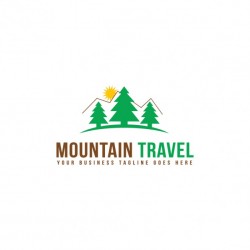 Colorful logo with trees Vector | Free Download
