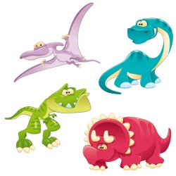 Coloured dinosaurs collection Vector | Free Download